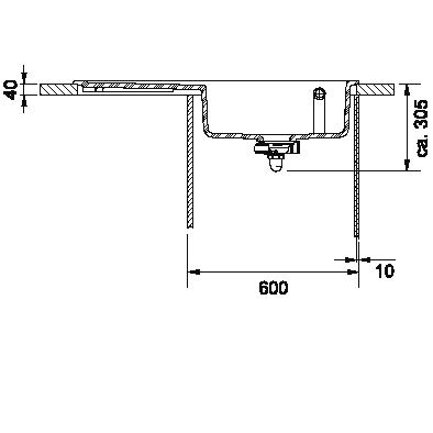 Upotettava allas Franke Mythos MTK 611-100 glacier valkoinen oikea