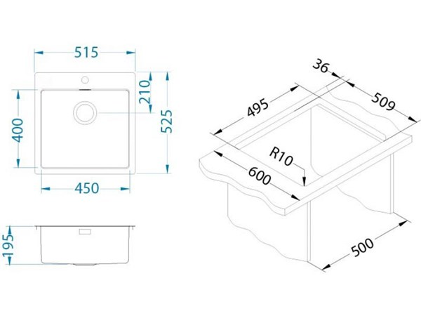 Keittiöallas Alveus Monarch Pure 30 Kulta rst