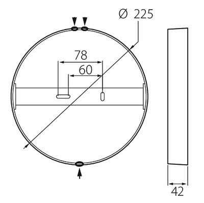 Pinta-asennusvalaisin Airam Ronda 225 15W/840 IP20 PCO himmennettävä valkoinen