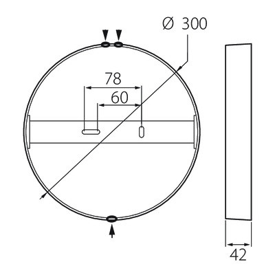 Pinta-asennusvalaisin Airam Ronda 300 21W/840 IP20 DIM PCO valkoinen