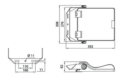 Valonheitin Airam Flood IP66 IK08 80W/740 asymmetrinen GLC harmaa