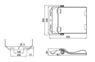 Valonheitin Airam Flood IP66 IK08 150W/740 epäsymmetrinen GLC harmaa