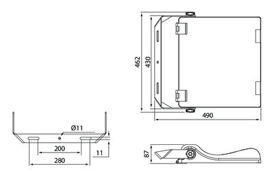 Valonheitin Airam Flood IP66 IK08 200W/740 epäsymmetrinen GLC harmaa