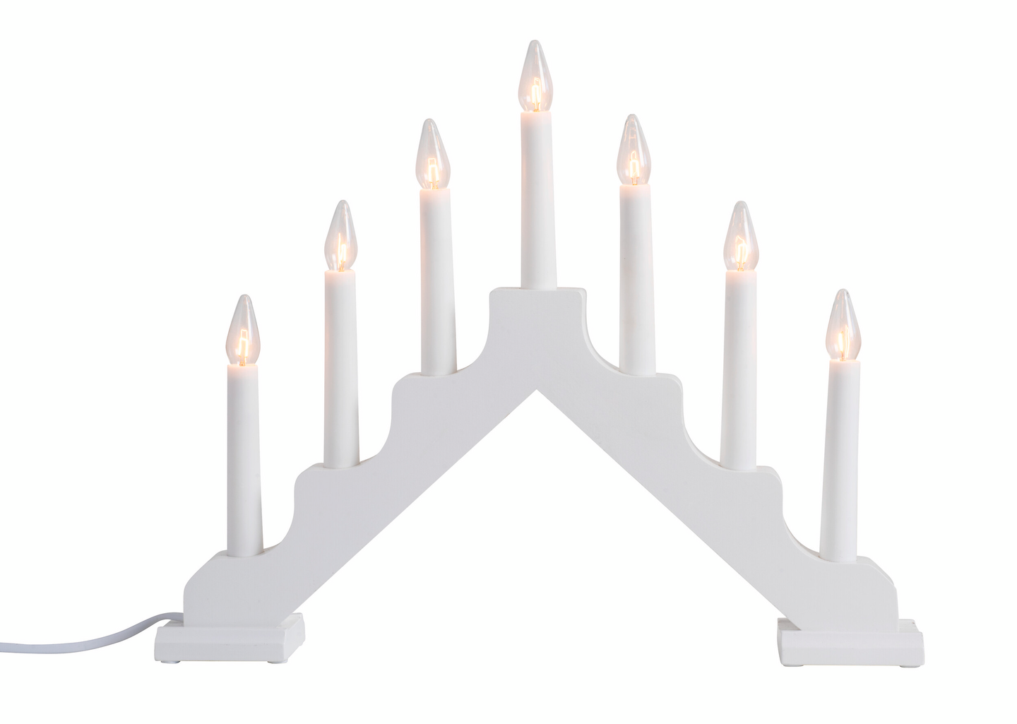 A-kynttelikkö Airam Aina 7-os. valkoinen