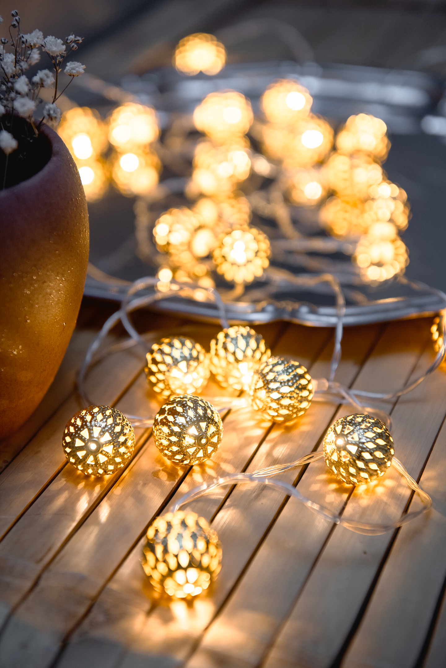 Metallipallosarja Airam Elsa 20 led kulta