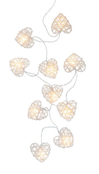 Rottinkisydänsarja Airam Iisa 10 led paristokäyttöinen