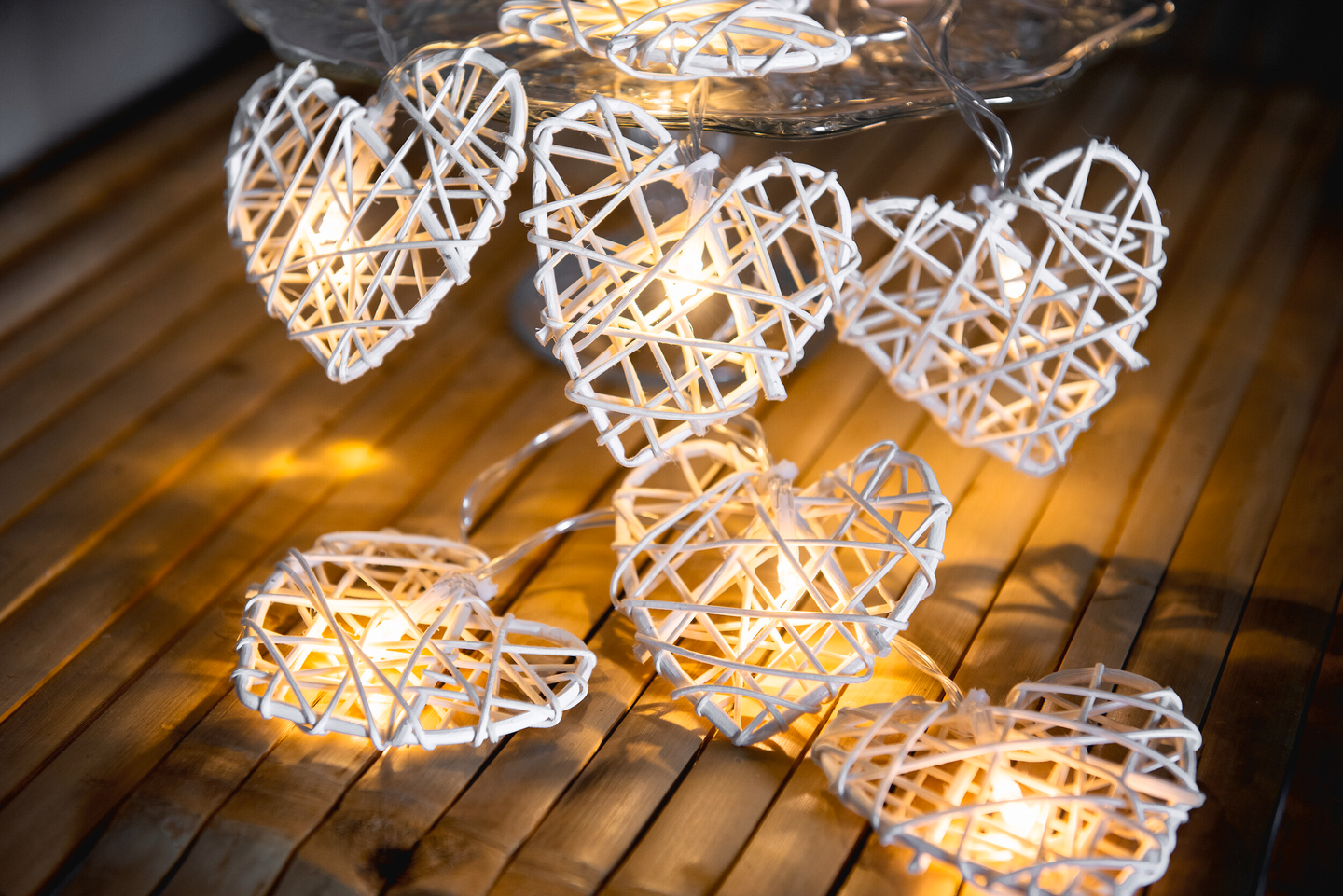 Rottinkisydänsarja Airam Iisa 10 led paristokäyttöinen