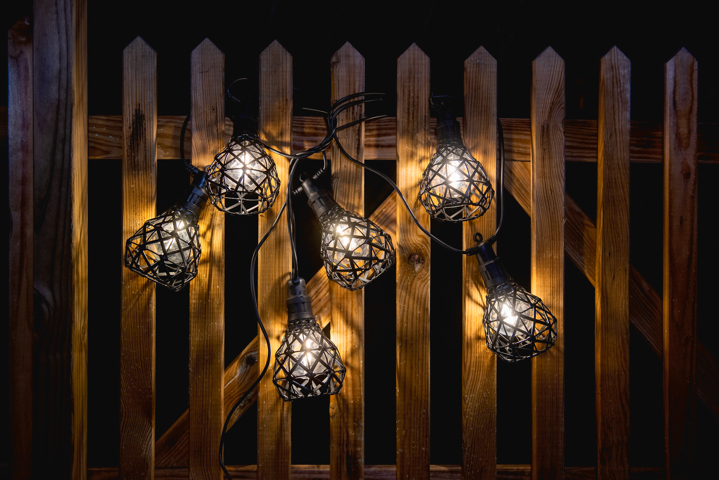 Led-rottinkilyhdyt Airam Boho 6kpl musta