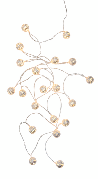 Metallipallosarja Airam Elsa 20 led hopea