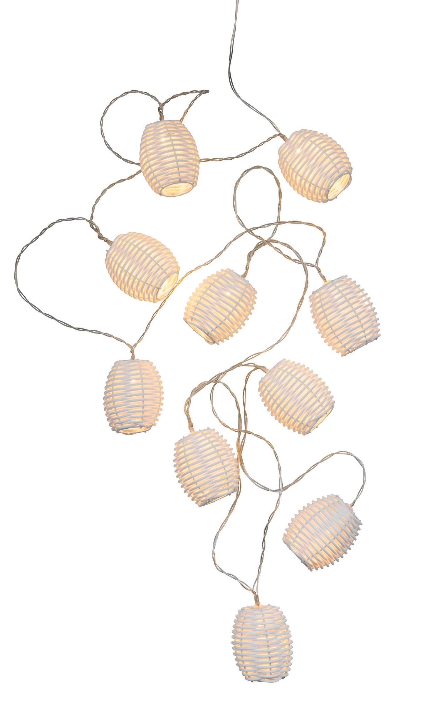 Rottinkilyhtysarja Airam Santorini valkoinen