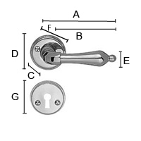 Sisäovenpainike Beslagsboden Spar B250GNS tinattu messinki