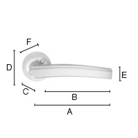 Ulko-Ovenpainike Beslagsboden Design B138M harjattu kromi