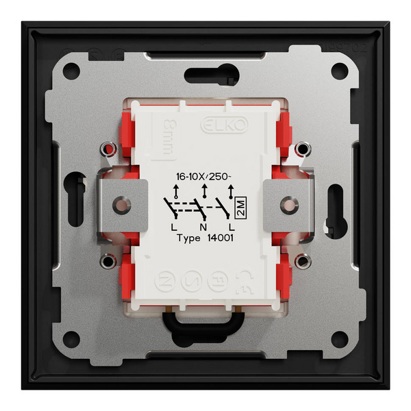 Verhokytkin Elko Plus 16A/IP21 uppoasennus Ocean Plastic musta