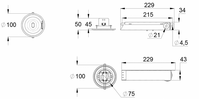 Turvavalaisin Teknoware Linespot II Y1471W yksittäispakattu