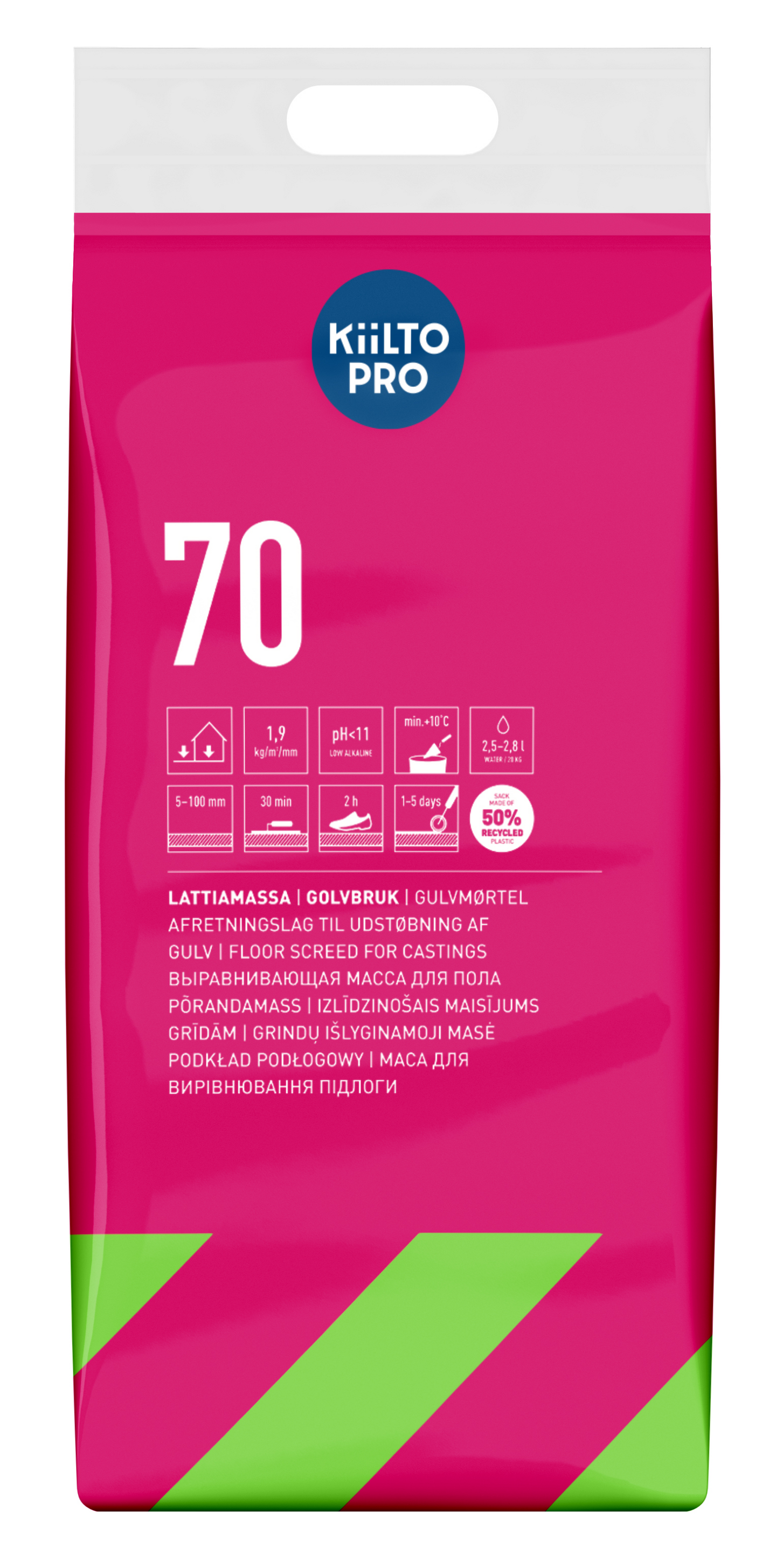 Lattiamassa Kiilto 70 20kg 5-100mm