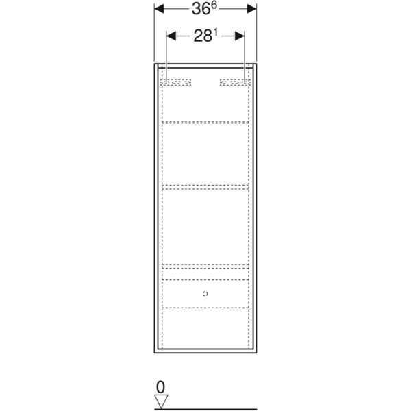 Puolikorkea kaappi IDO Sense Art L36,6xK103,8xS36cm tammi
