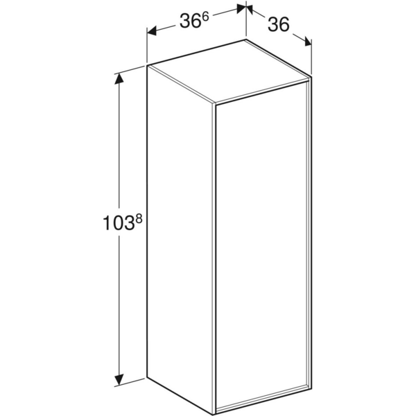 Puolikorkea kaappi IDO Sense Art L36,6xK103,8xS36cm laava