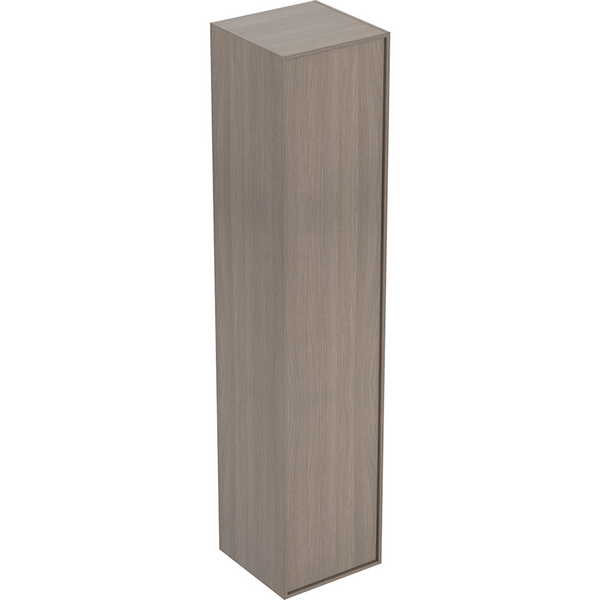 Korkea kaappi IDO Sense Art L36,6xK172,5xS36cm ovella ja sisäpeilillä pähkinä