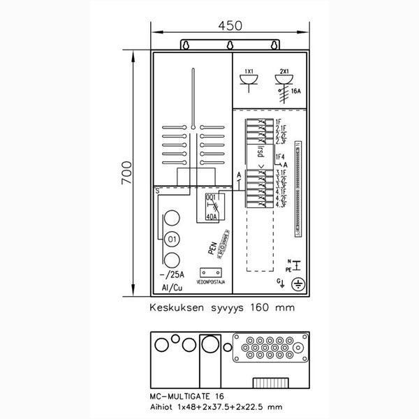 Mittauskeskus UTU Beagle 3406P25+PR 25A IP34