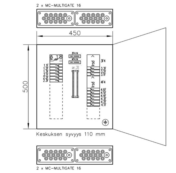 Ryhmäkeskus UTU Basset 3415M V 35A IP34 teräs