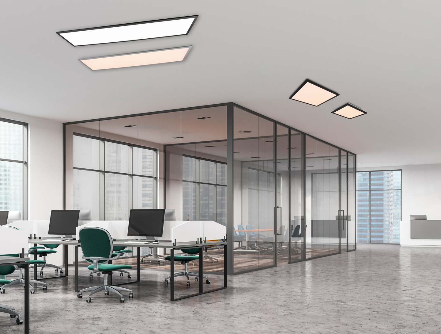 Kattovalaisin TRIO Gamma led 4200lm 120x30cm mattamusta