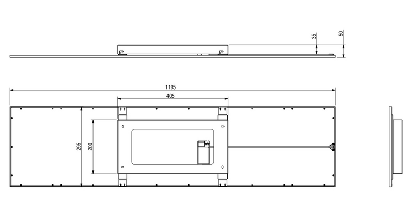Kattovalaisin TRIO Gamma led 4200lm 120x30cm mattamusta