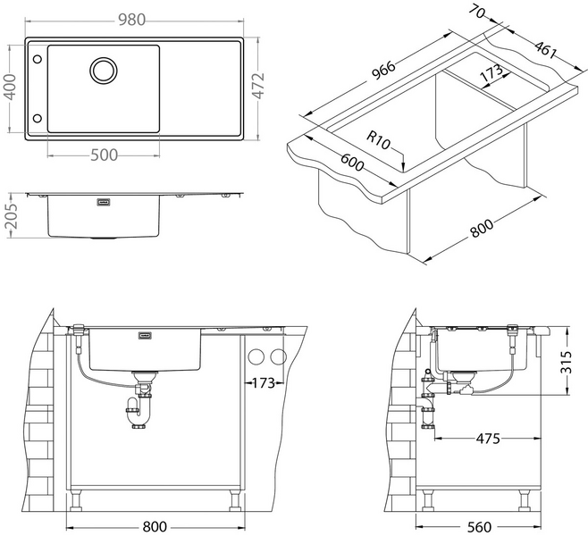 Keittiöallas Alveus Stricto 30 Vasen rst