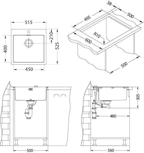 Keittiöallas Alveus Pure 30 rst