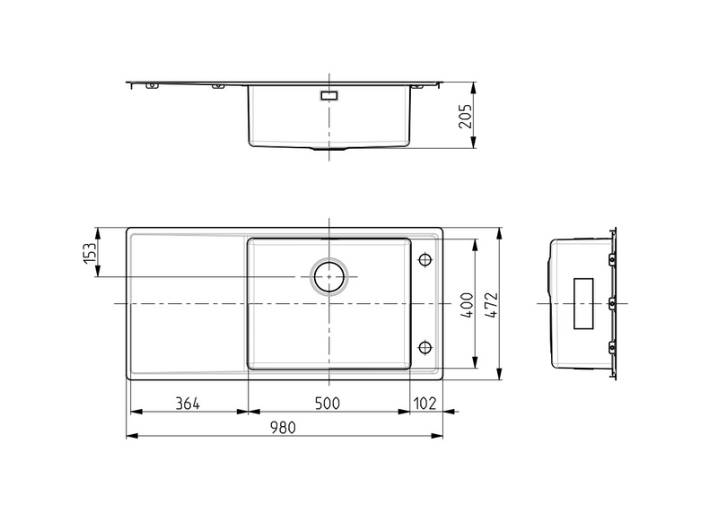 Keittiöallas Alveus Stricto 30 Oikea rst