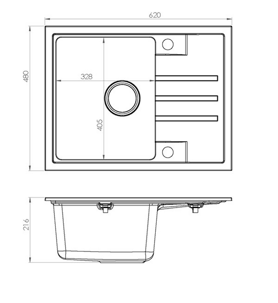Keittiöallas Alveus Intermezzo 30 Carbon Komposiitti