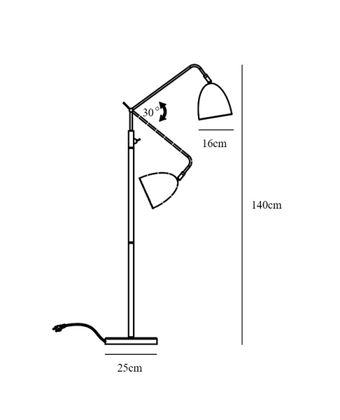 Lattiavalaisin Nordlux Alexander E27 valkoinen