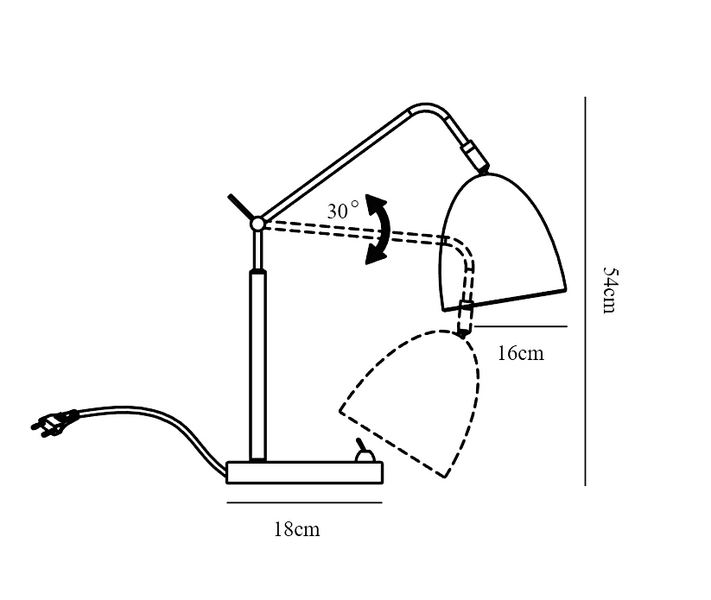 Pöytävalaisin Nordlux Alexander E27 musta