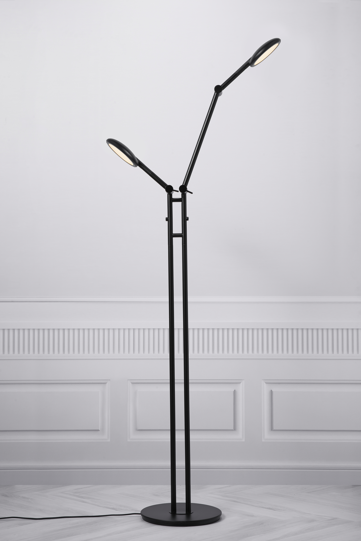 Lattiavalaisin Nordlux Bend 2x5W 410lm 2700K musta