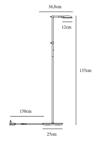 Lattiavalaisin Nordlux Bend 5W 410lm 2700K musta