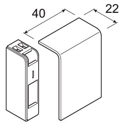 Päätykappale Hager Tehalit SL200556 SL20x55 PC/ABS musta