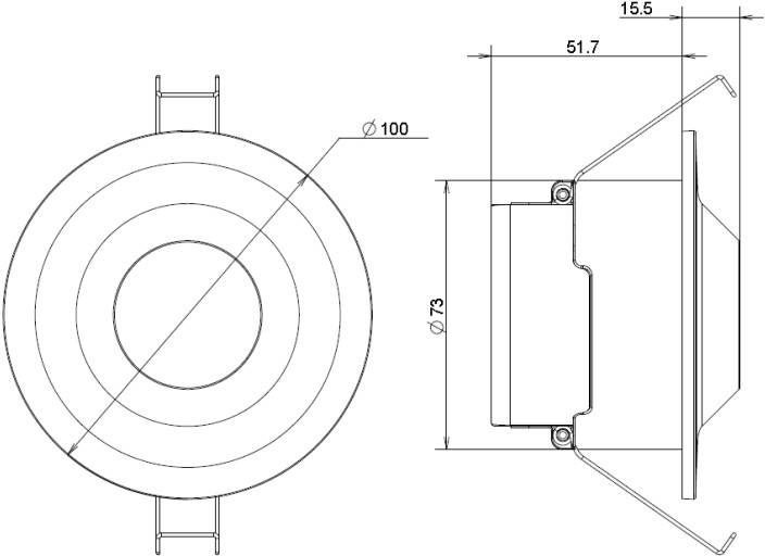 Liiketunnistin Hager EE805A 360° 10A IP21 uppoasennus valkoinen