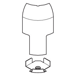 T-kappale Hager Tehalit SL20x55 PC/ABS alumiini