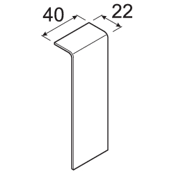 Jatkokappale Hager Tehalit SL20x115 PC/ABS musta
