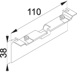 Peitelevy Hager Tehalit SL20115 SL20x115 PC/ABS musta