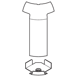 T-kappale Hager Tehalit SL20x115 PC/ABS musta