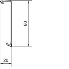 Asennuslistan kansi Hager Tehalit SL2008021 20x80x2000 PVC valkoinen