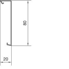 Asennuslistan kansi Hager Tehalit SL200802 20x80x2000 PVC valkoinen