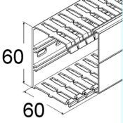 Johdotuskouru Hager Tehalit VK HA7 60x60x2000 PC/ABS harmaa