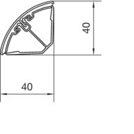Asennuskanava Hager Tehalit SL EK40040 PVC EK40x40x2500 LVA