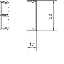 Asennuskanava Hager Tehalit SL 17052 17x52 PVC valkoinen