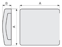X-kappale Hager Tehalit Office AK100 PVC 100x100 alumiini