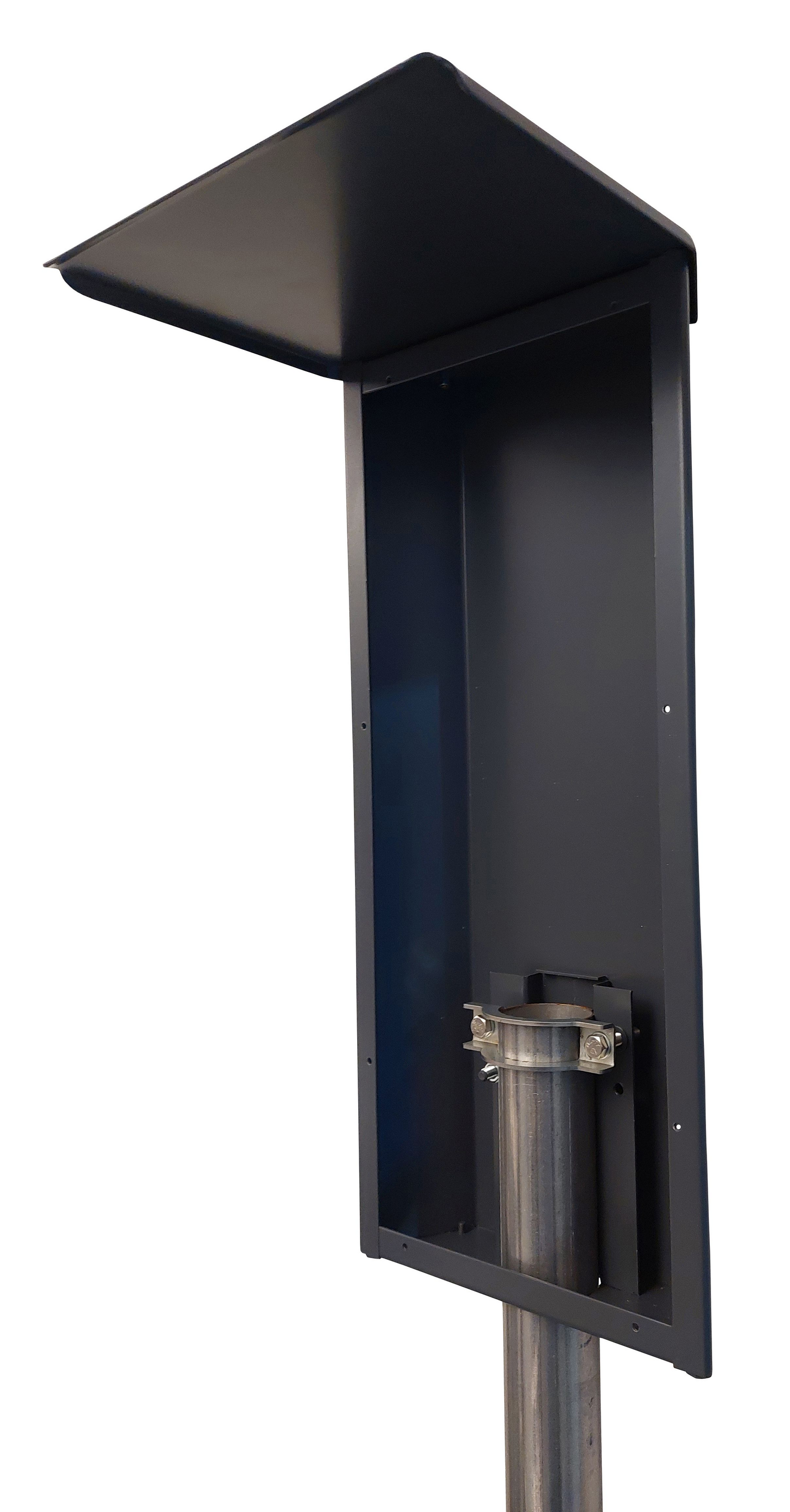 Latausaseman pylväskotelo Light suoraan asennukseen 60 mm putkeen.