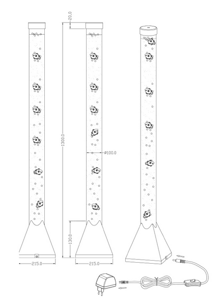 Lattiavalaisin TRIO Motion Led 130Cm Harmaa