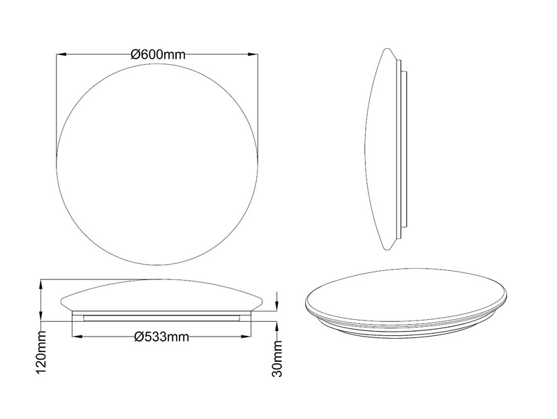 Kattovalaisin TRIO Achat Led 4000Lm 60Cm Valkoinen Starlight