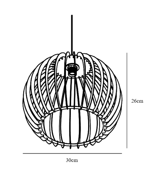 Riippuvalaisin Nordlux Chino E27 vaalea puu